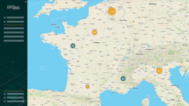capture ecran plateforme magma page carte