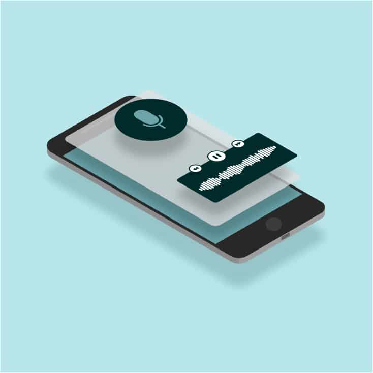 illustration d'un smartphone podcast